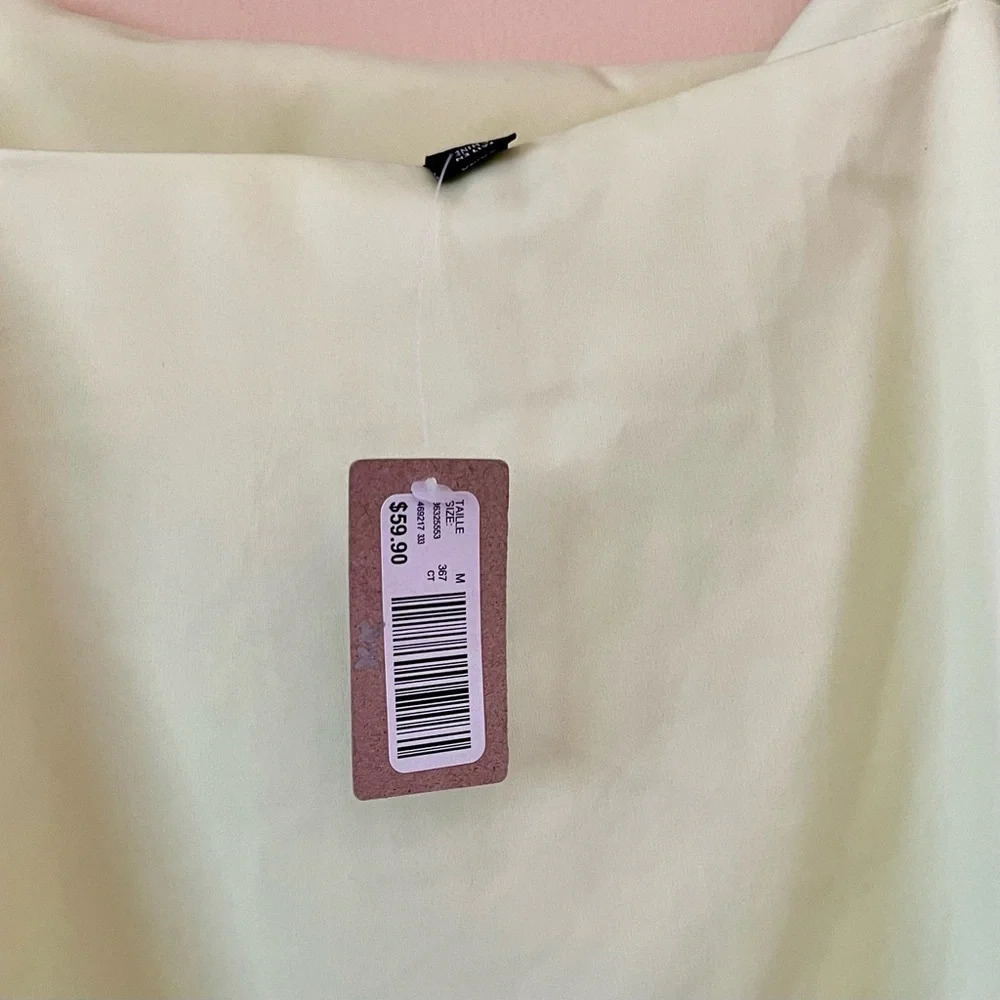 RW&Co.| NEW Lovely Lime Green Spaghetti Strap Satin Blouse Size US Medium NWT - Picture 5 of 7